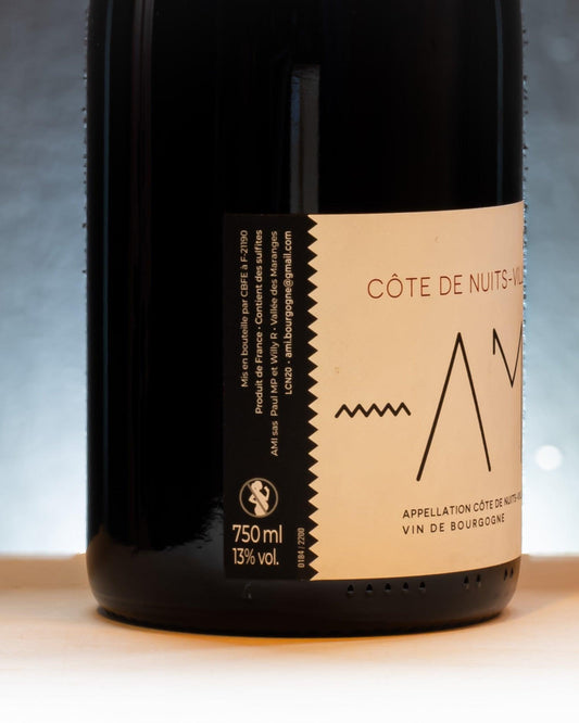 domaine ami cote de nuits pinot nero borgogna francia vino rosso retro etichetta