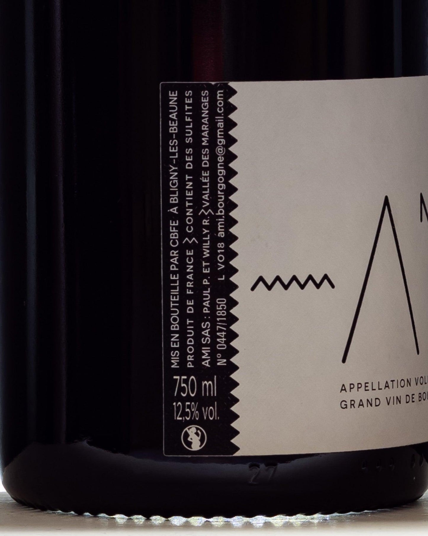 domaine ami volnay borgogna francia pinot nero retro etichetta