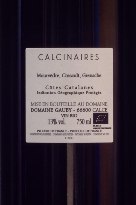 domaine gauby clacinaires mourvedre cinsault grenache languedoc roussillion francia retro etichetta