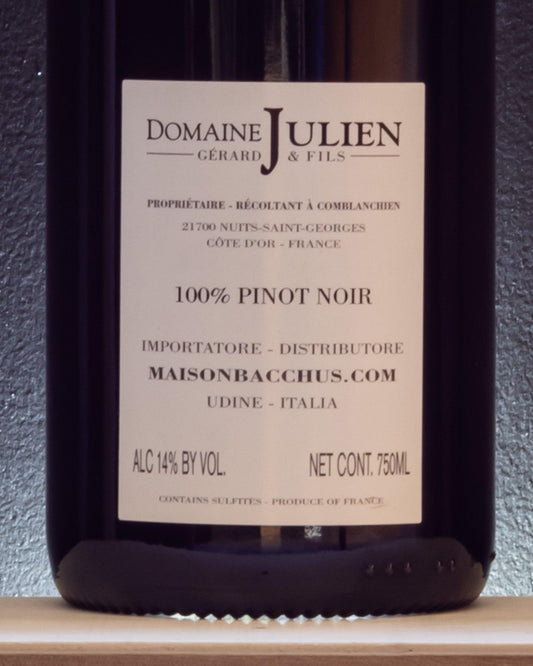 domaine julien borgogna origine pinot nero francia retro etichetta