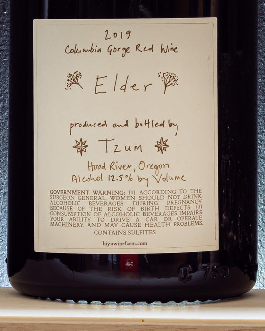elder tzum hiyu wine farm oregon usa pinot nero retro etichetta