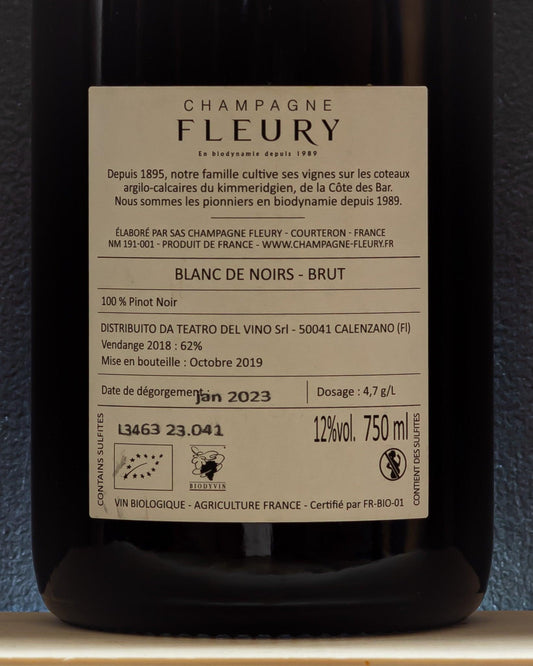 fleury champagne blanc de noirs brut pinot nero retro etichetta