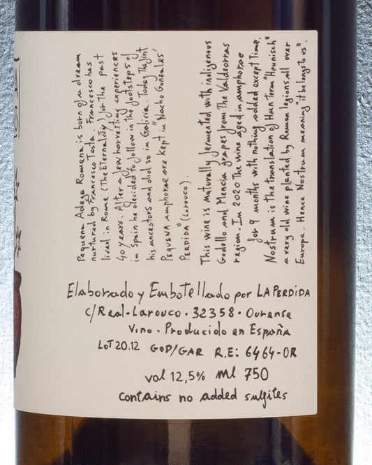 galerno pequena adega romana garnacha tintorera godello spagna etichetta