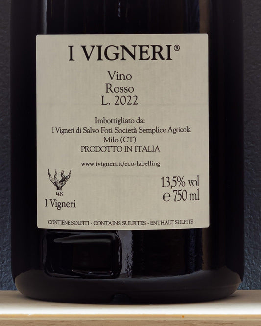 i vigneri etna rosso nerello mascalese nerello cappuccio sicilia italia retro etichetta