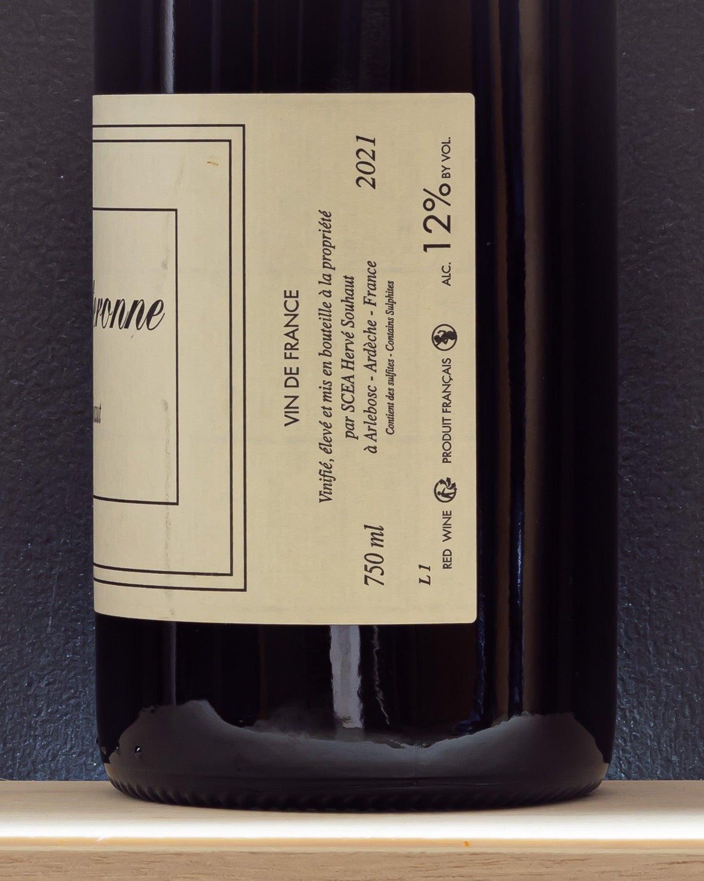 la souteronne harve souhaut gamay rodano francia vino rosso retro etichetta