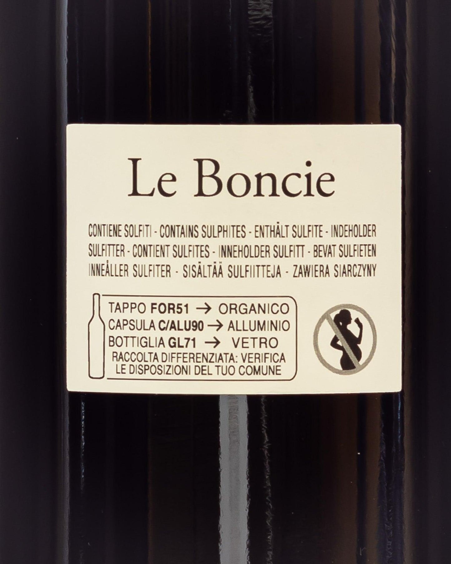 le boncie toscana chianti italia cinque 5 sangiovese mammolo foglia tonda colorino retro etichetta