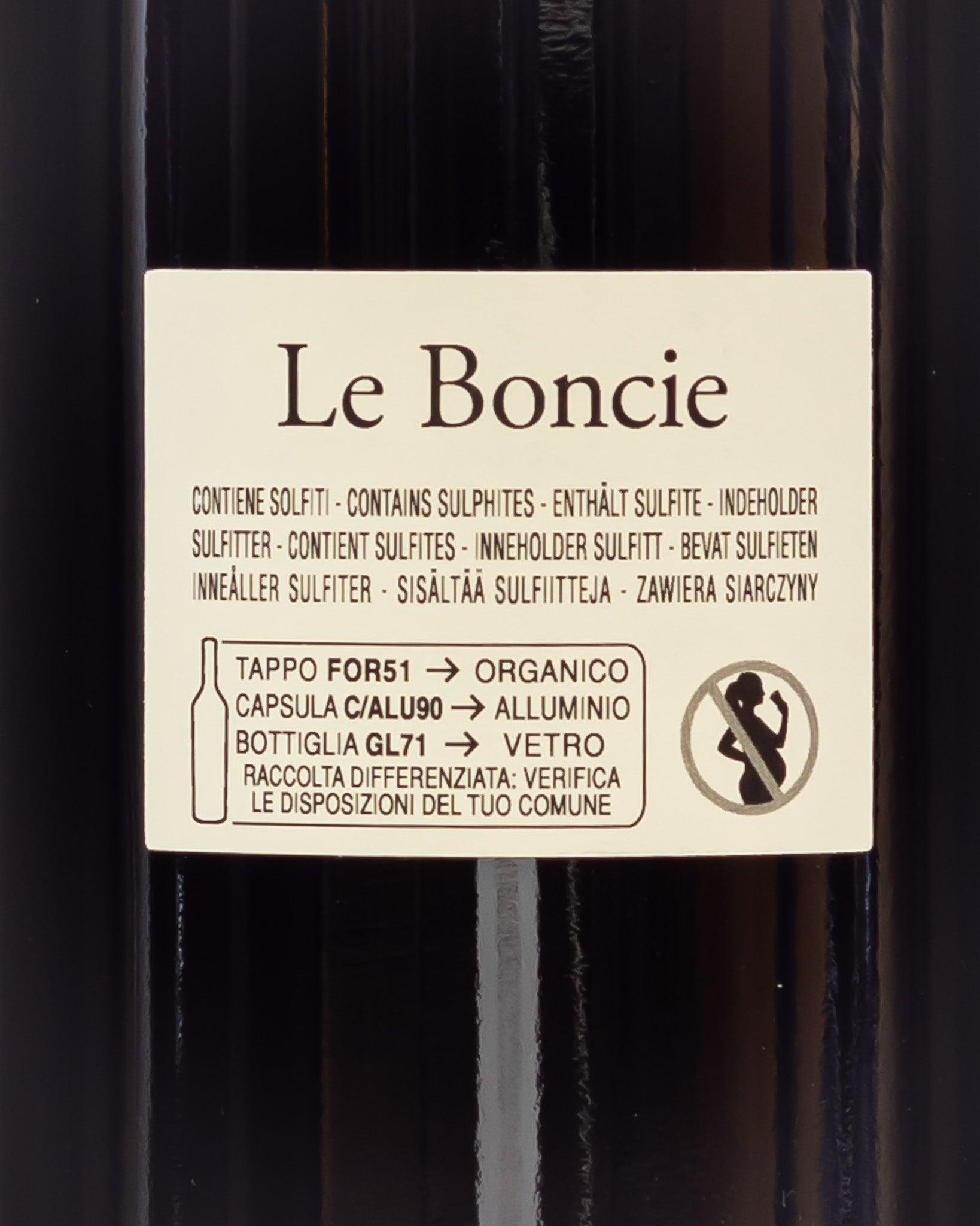 le boncie toscana chianti italia cinque 5 sangiovese mammolo foglia tonda colorino retro etichetta