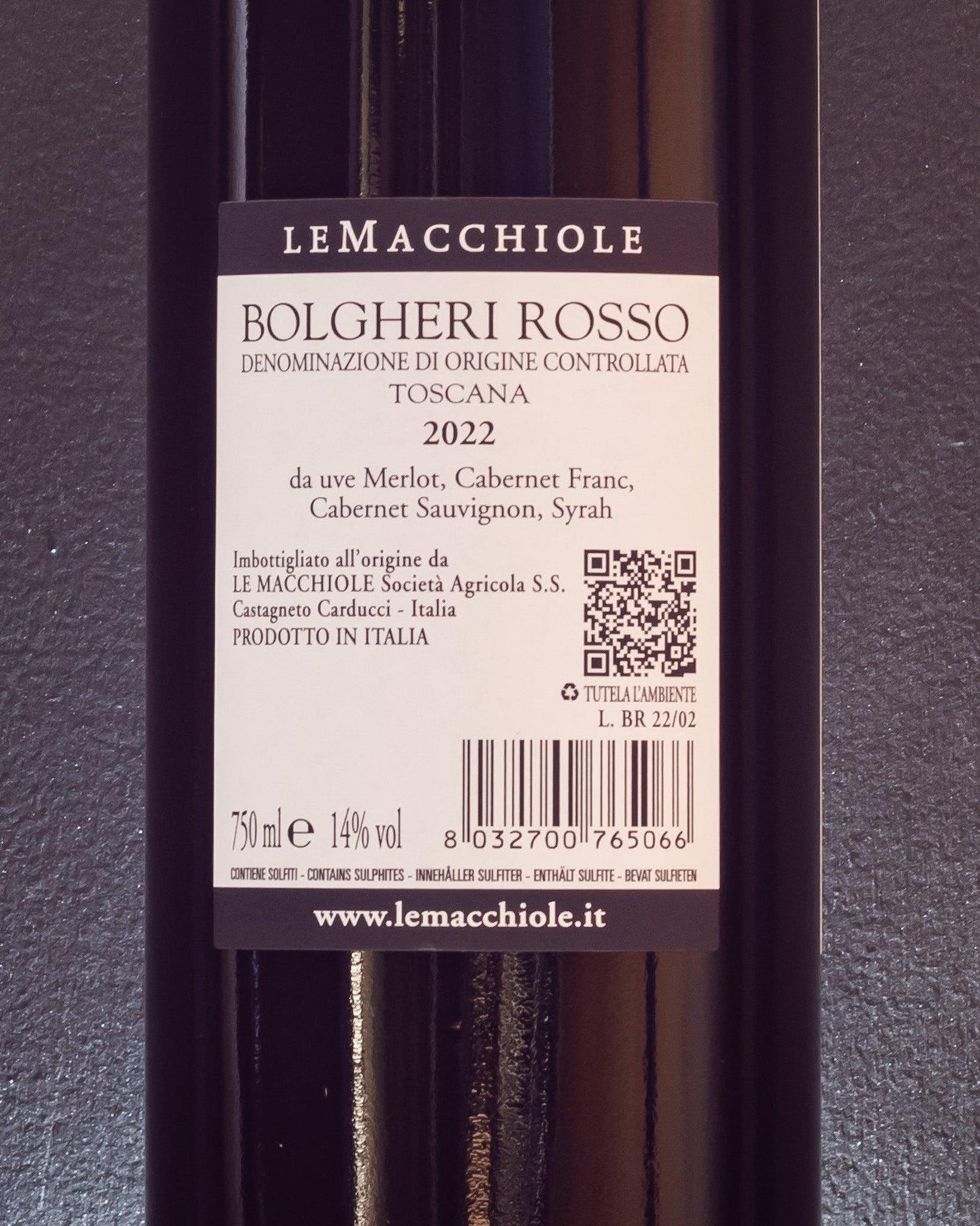le macchiole bolgheri rosso toscana merlot cabernet franc cabernet sauvignon syrah italia retro etichetta