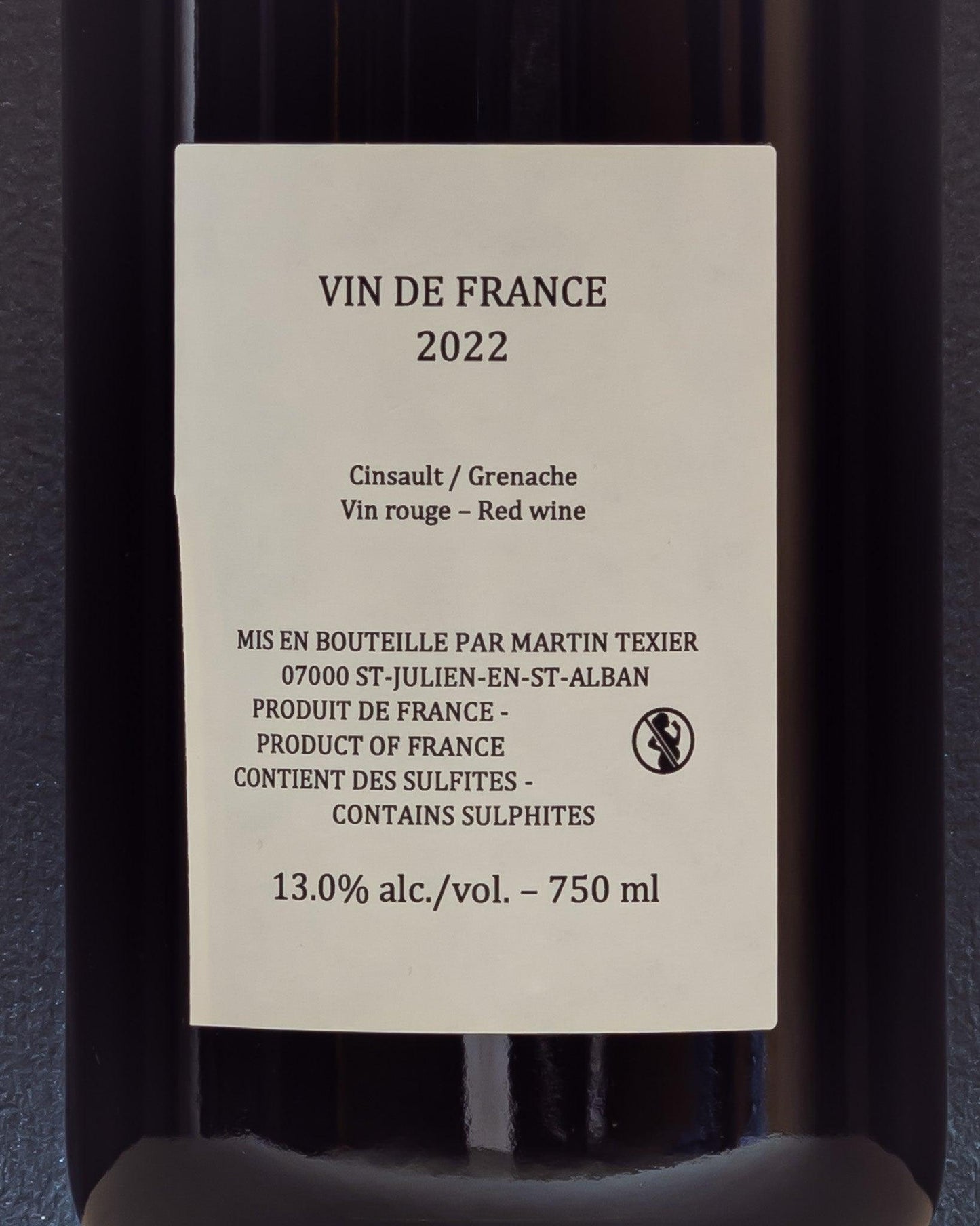 le preyna martin texier rodano francia cinsault grenache retro etichetta
