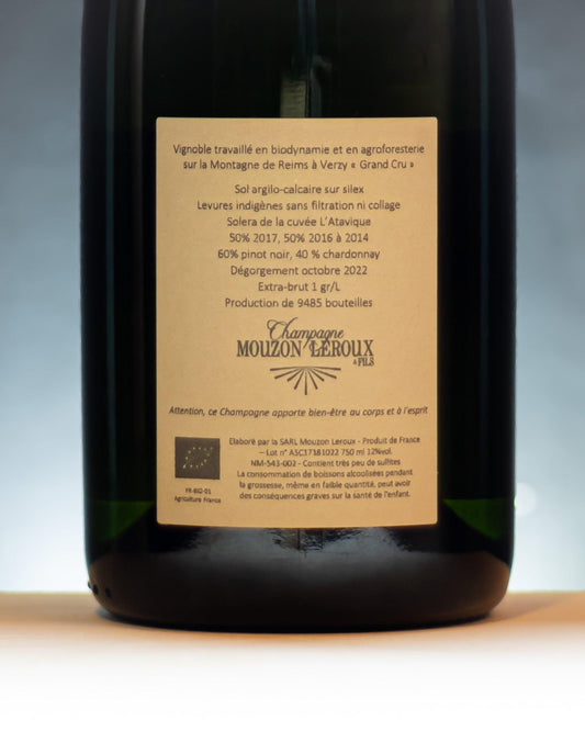 mouzon leroux l'ascendant champagne verzi grand cru pino nero chardonnay extra brut solera retro etichetta