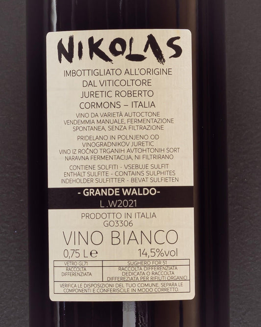 nikolas juretic grande waldo malvasia istriana ribolla gialla friulano friuli venezia giulia italia orange macerato retro etichetta