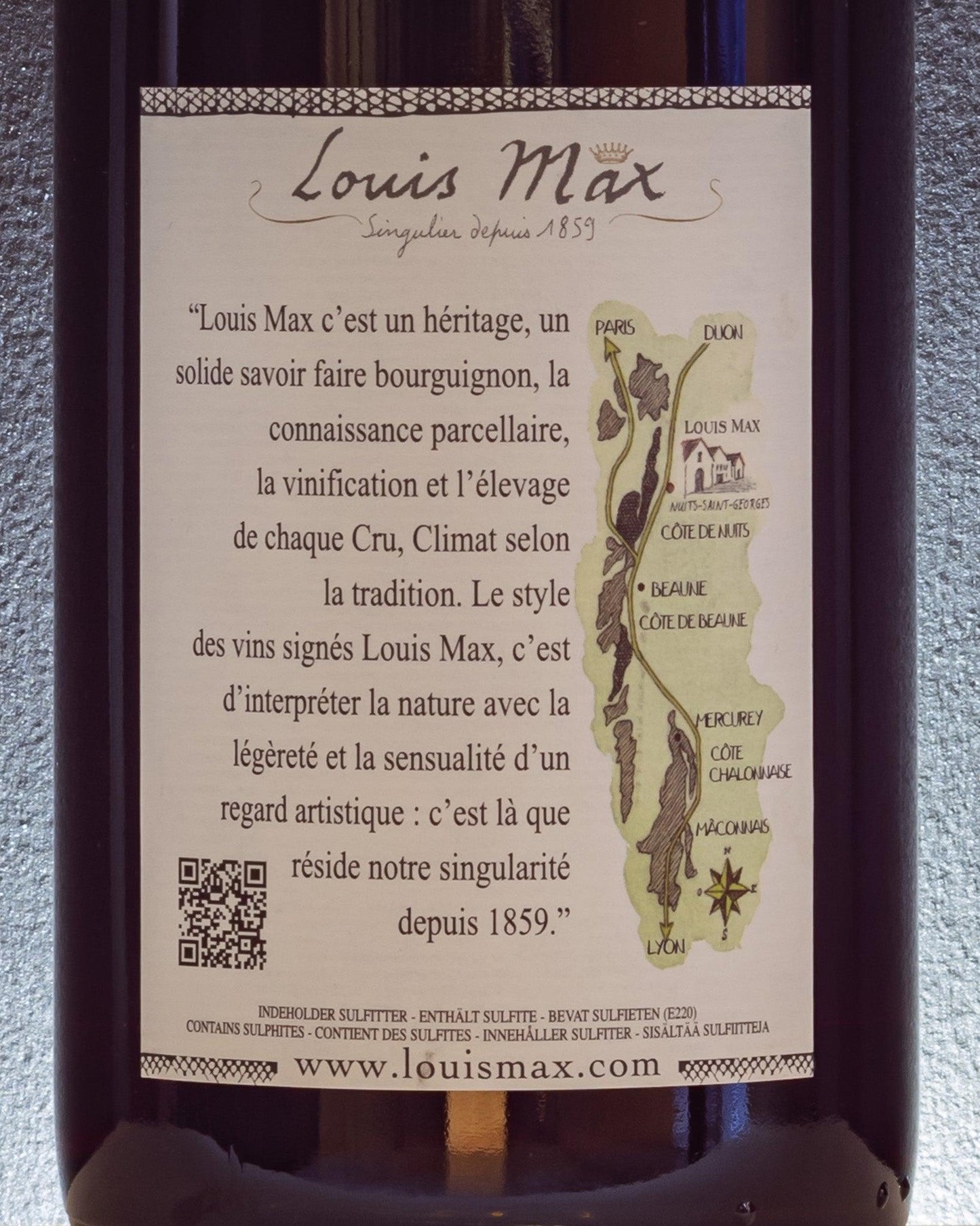 nuits saint georges premier cru les vaucrains louis max 2014 retro etichetta