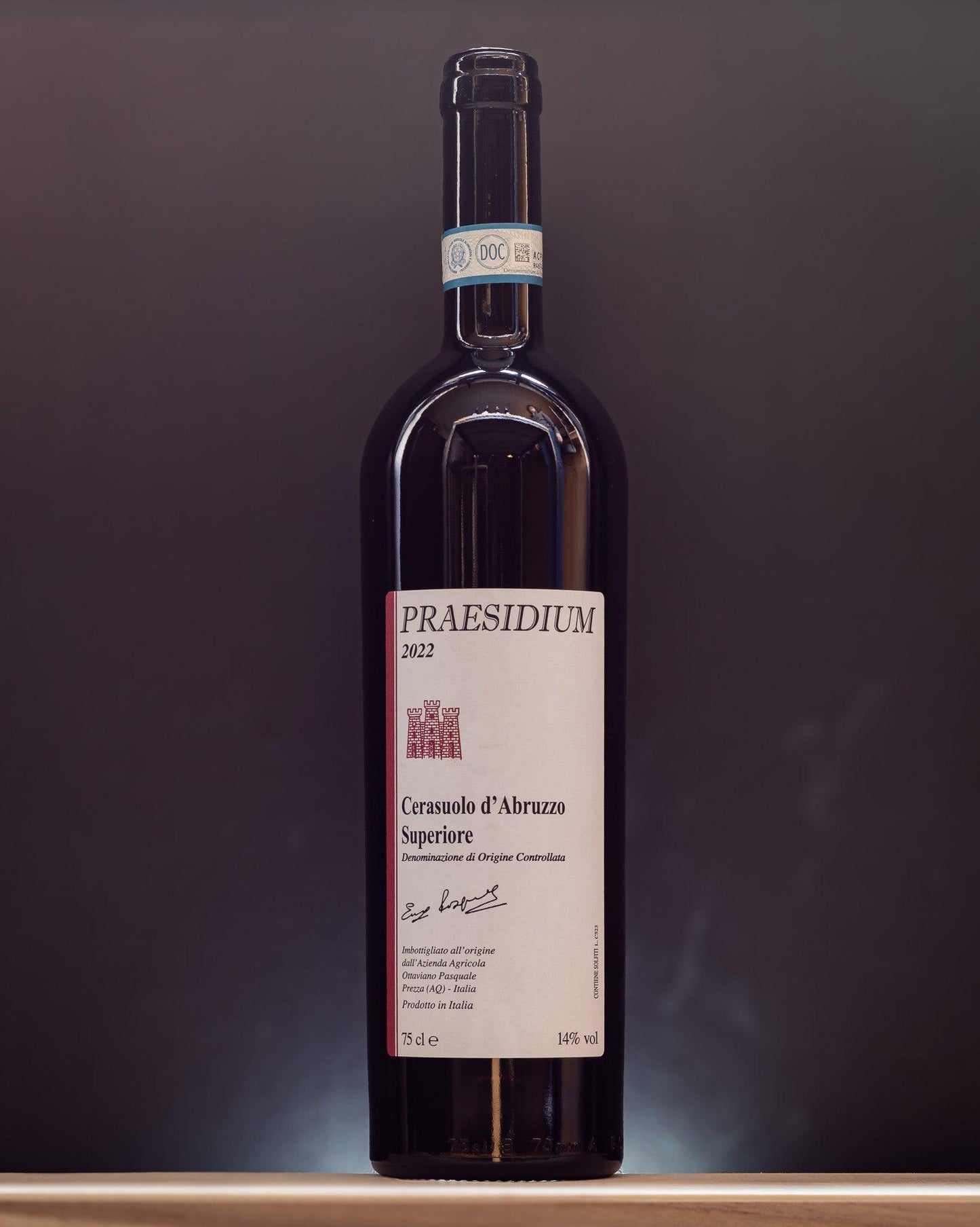 praesidium cerasuolo d'abruzzo superiore montepulciano italia vino rosato