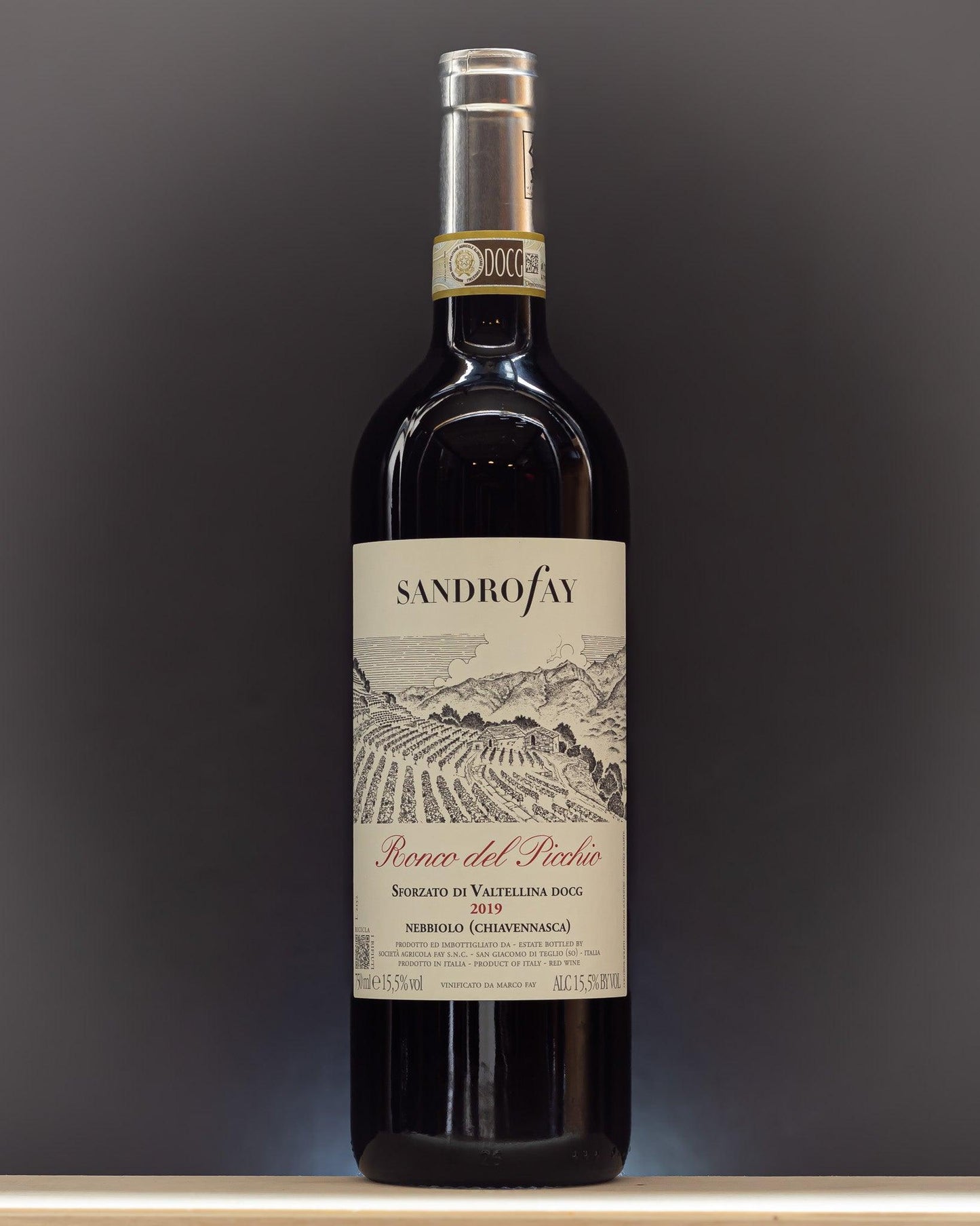 sandro fay ronco del picchio sforzato di valtellina nebbiolo chiavennasca lombardia italia