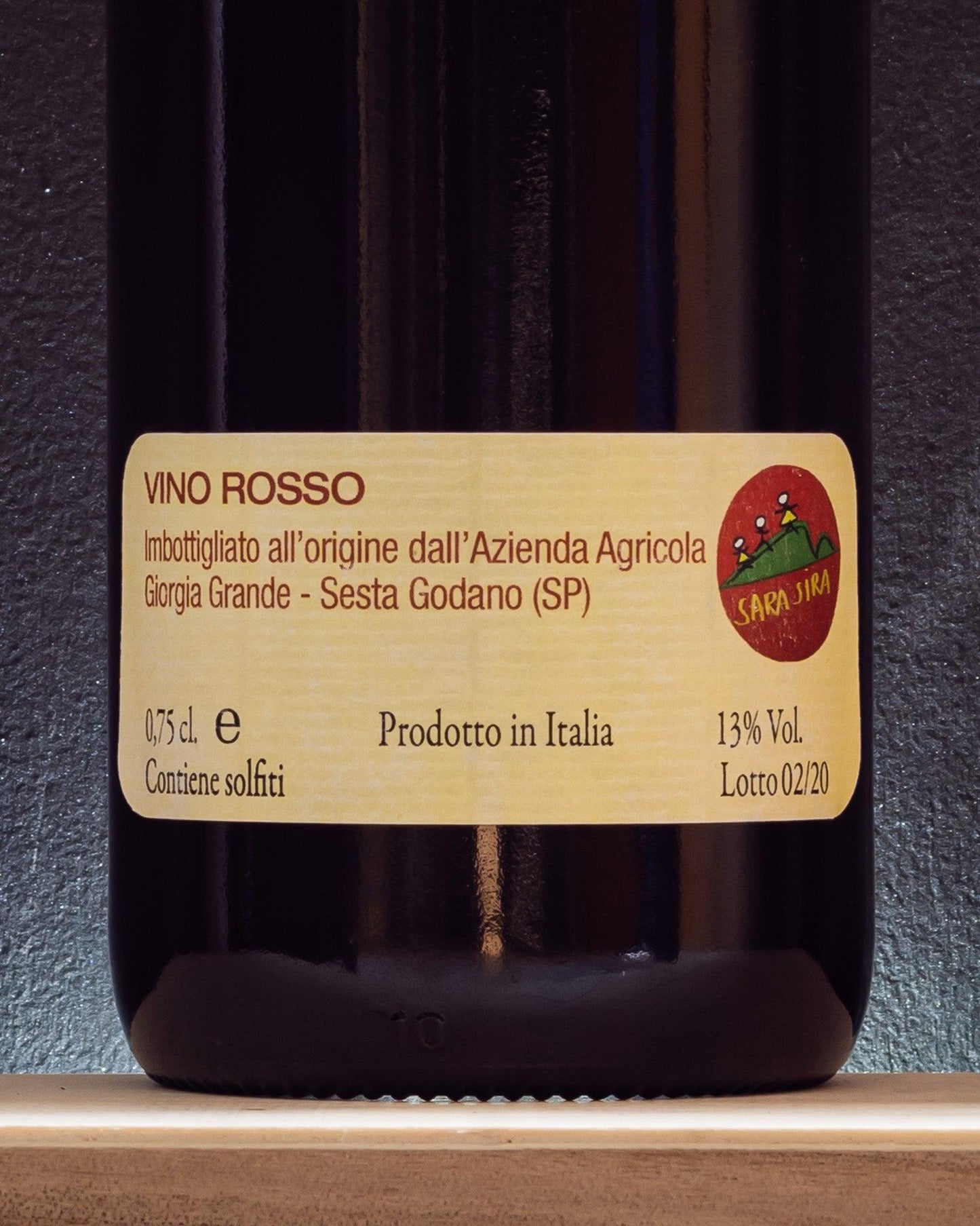 sara sira giorgia grande liguria italia syrah riviera ligure di ponente retro etichetta