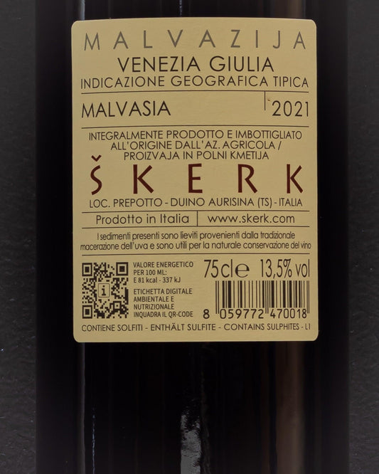 skerk malvazija malvasia carso friuli venezia giulia italia retro etichetta