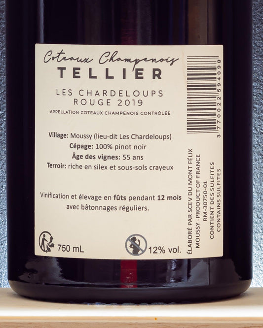 tellier pinot nero coteaux champenois les chandeloups champagne francia retro etichetta