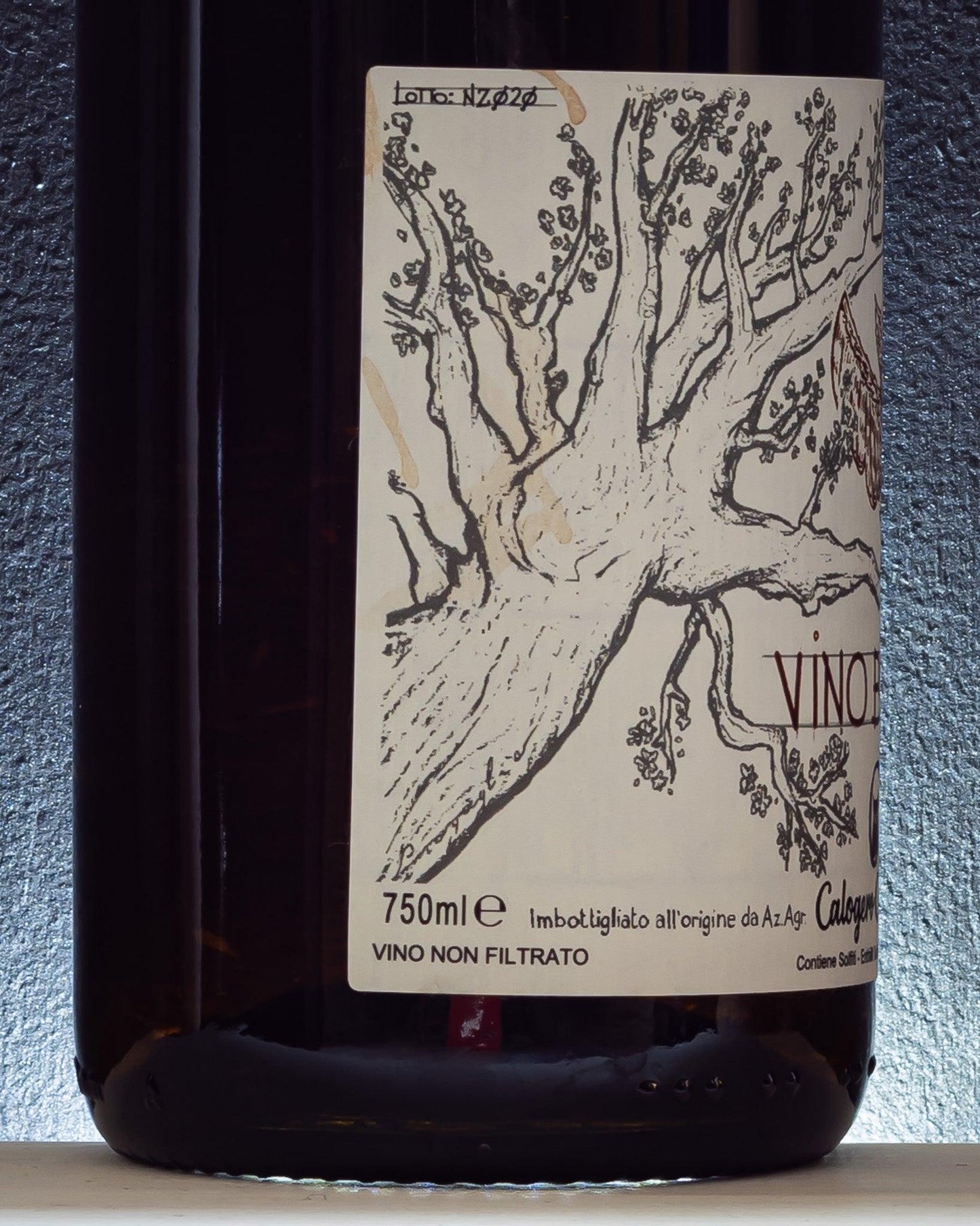 vino bianco calogero caruana inzolia sicilia italia lato etichetta sx