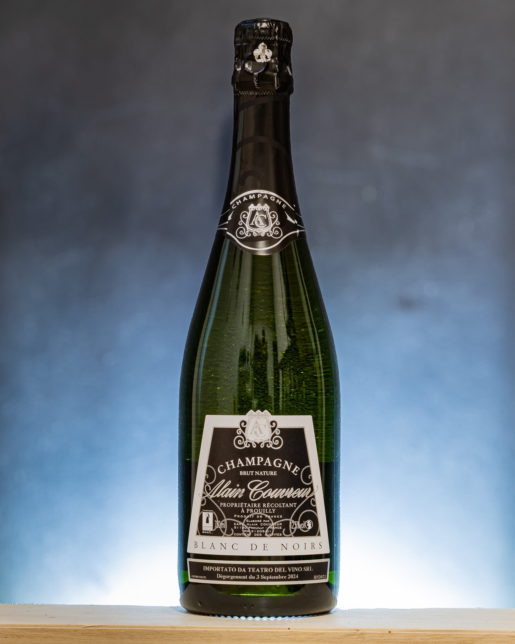Alain Couvreur Champagne Blanc De Noirs Meunier Pinot Noir Brut Nature Francia 