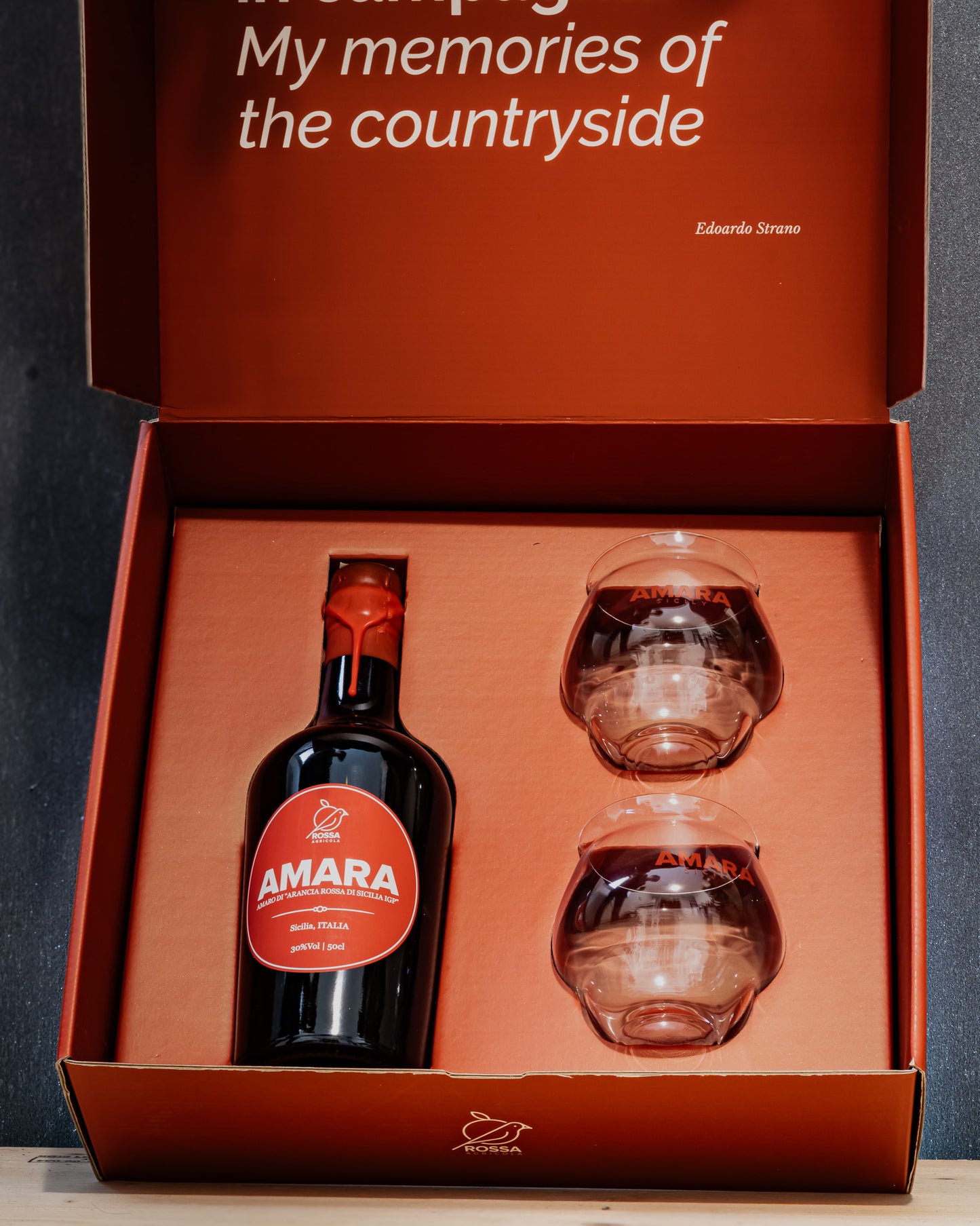 Amaro Amara Confezione Box Regalo Bicchieri Vetro