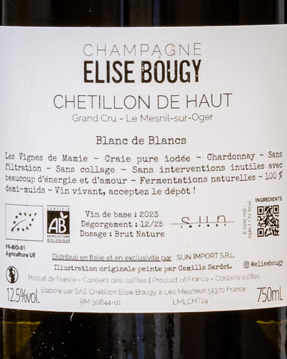 Champagne Brut Nature Grand Cru 2023 | Chetillon de Haut