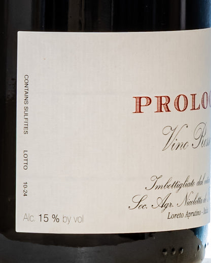 De Fermo Stefano Papetti Vino Rosso 2021 Prologo Montepulciano Abruzzo Italia Retro Etichetta