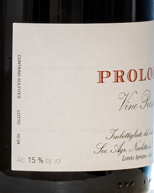 De Fermo Stefano Papetti Vino Rosso 2021 Prologo Montepulciano Abruzzo Italia Retro Etichetta