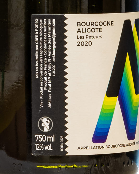 Domaine Ami Aligote Peteurs 2020 Borgogna Bourgogne Vino Bianco Francia Retro Etichetta