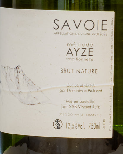 Domaine Belluard Gringet Ayze Metodo Classico Brut Nature 2019 Savoia Vino Francia Vincent Ruiz Retro Etichetta
