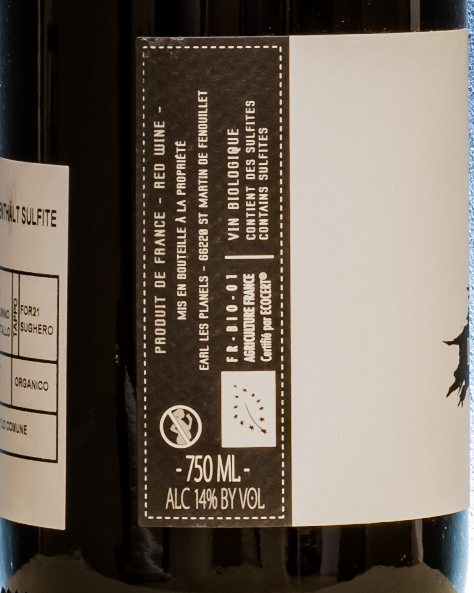 Domaine Laguerre Ciste Cotes Roussillon Rouge 2022 Grenache Noir Carignan Syrah Mourvedre Vino Rosso Francia Retro Etichetta