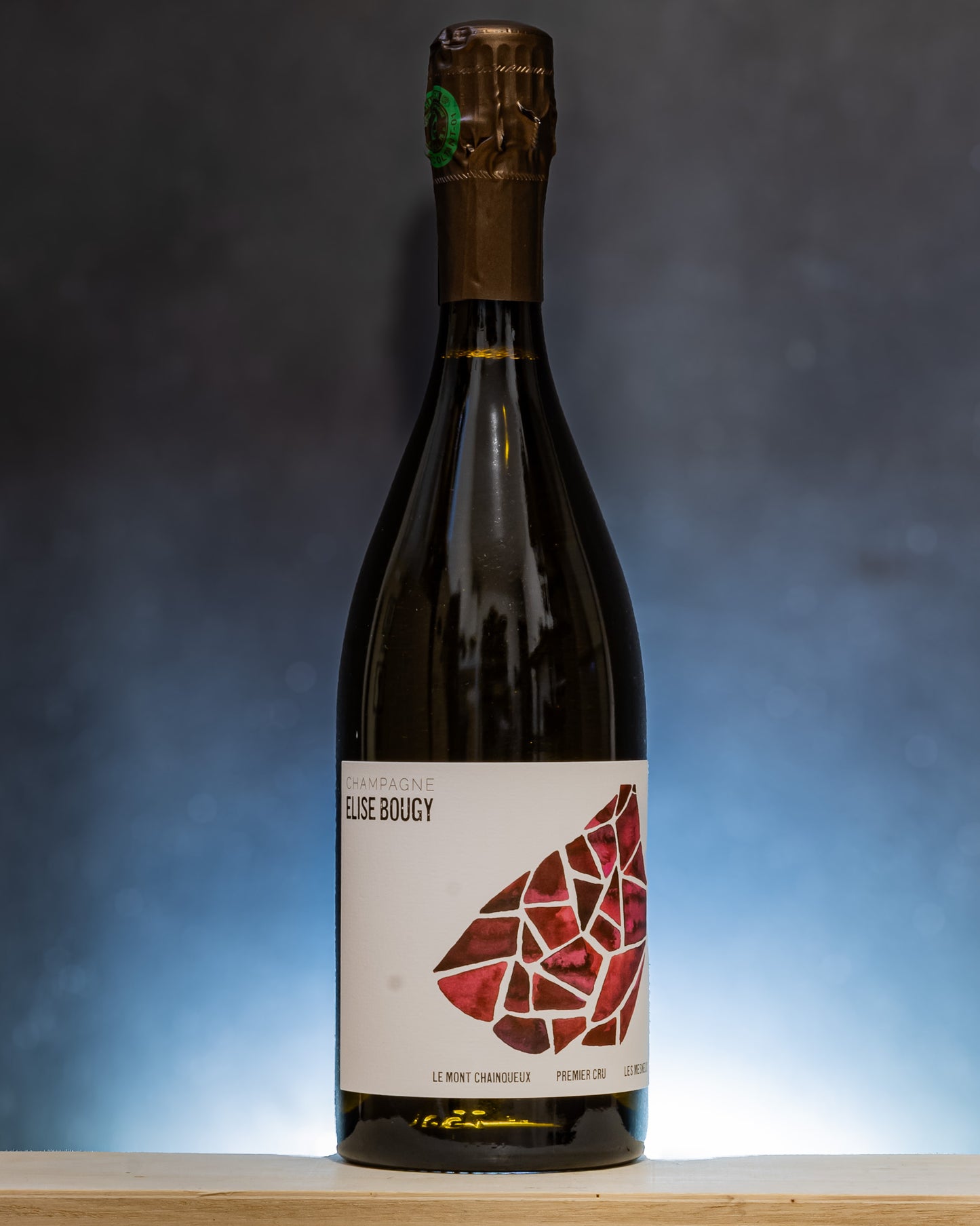 Elise Bougy Champagne Brut Nature Premier Cru Le Mont Chainqueux Les Mesneux Pinot Noir Nero Meunier Montagne Reims Vino Francia