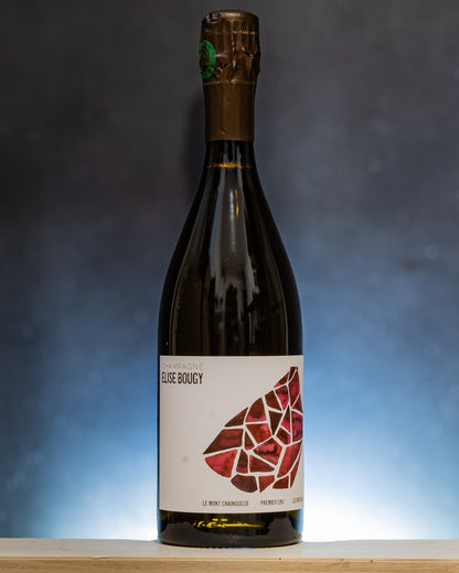 Elise Bougy Champagne Brut Nature Premier Cru Le Mont Chainqueux Les Mesneux Pinot Noir Nero Meunier Montagne Reims Vino Francia