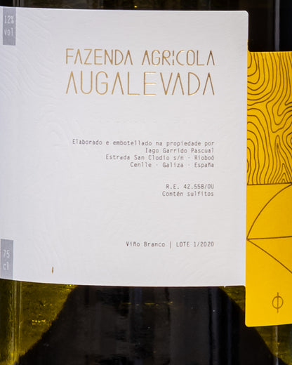 Fazenda Agricola Augalevada Ollos De Roque 2020 Albariño Godello Lado Loureira Blanca Treixadura Galicia Vino Bianco Spagna Iago Garrido Pascual Retro Etichetta 2