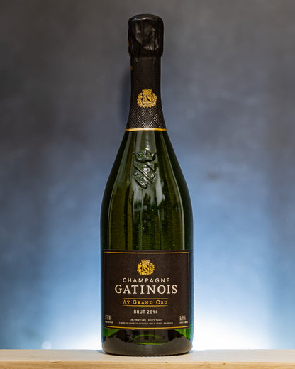 Gatinois Champagne Brut 2014 Millesime Pinot Noir Nero Chardonnay Ay Grand Cru Valle Marne Vino Francia