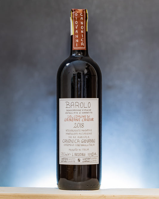 Giovanni Canonica Barolo 2018 del Comune Grinzane Cavour Nebbiolo Langhe Piemonte Vino Rosso Italia