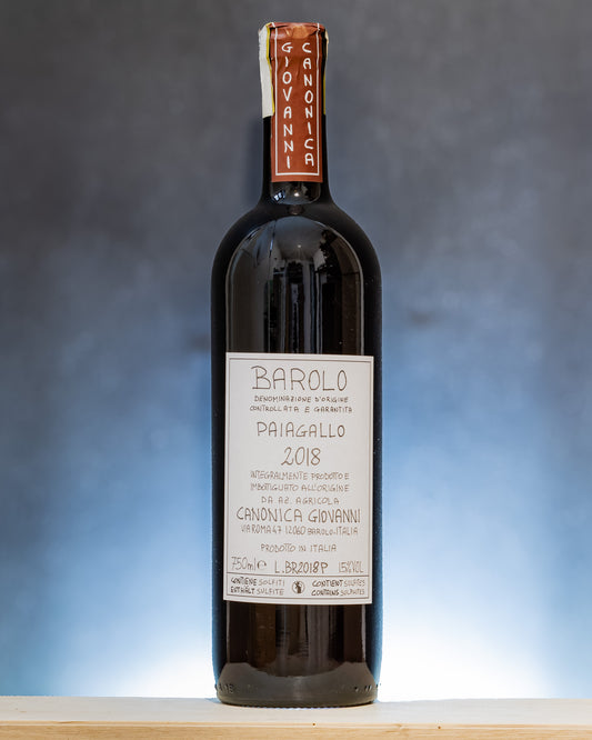 Giovanni Canonica Barolo Paiagallo 2018 Nebbiolo Langhe Vino Rosso Piemonte Italia