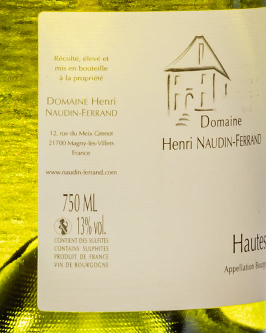 Henri Naudin Ferrand Bourgogne Hautes Cotes Nuits 2020 Chardonnay Borgogna Francia Vino Bianco Retro Etichetta