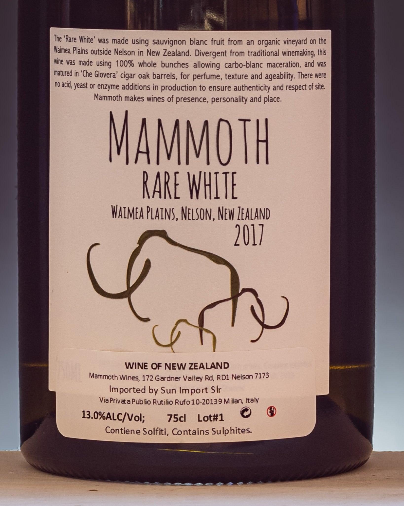 Mammoth Rare White Vino Bianco Sauvignon 2022 Nelson Nuova Zelanda retro etichetta