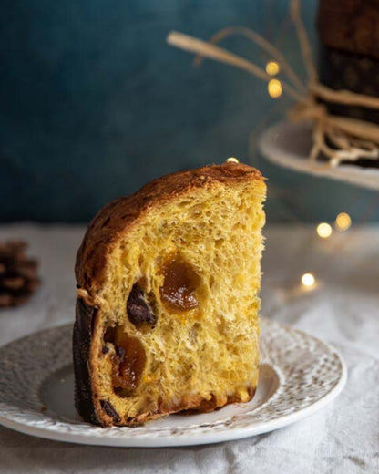 Panettone Classico Milano Ciacco 1kg Artigianale Migliore Italia Dolce Golosità Natale Regalo Fetta Dettaglio