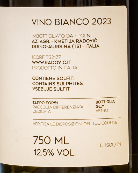 Peter Radovic Malvasia Soline 2023 Vino Bianco Carso Italia Friuli Venezia Giulia Retro Etichetta 1