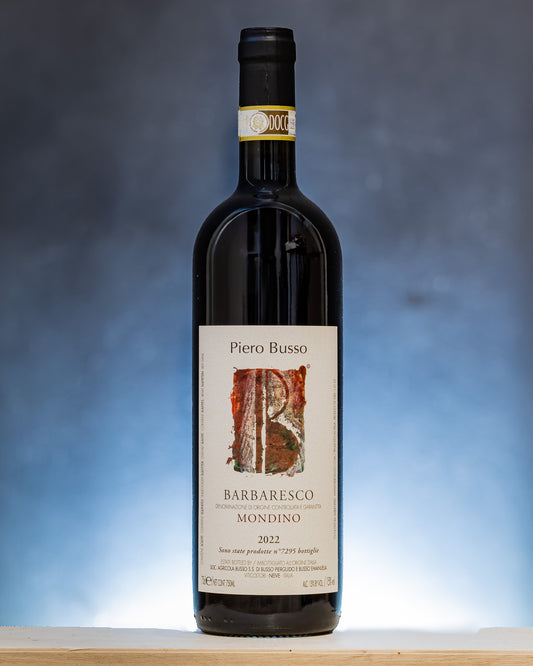 Piero Busso Barbaresco Mondino 2022 Nebbiolo Langhe Piemonte Vino Rosso Italia