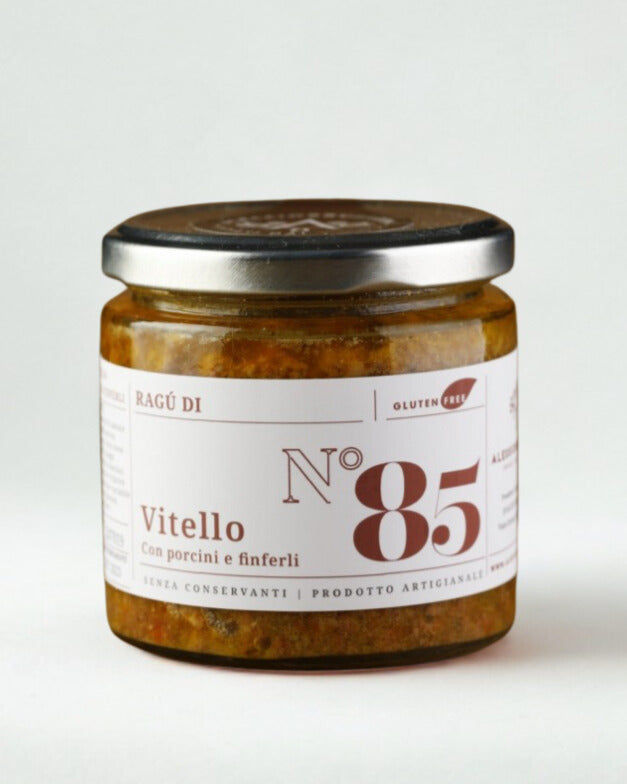 Ragù di Vitello Funghi Porcini Finferli N°85 Alessio Brusadin Regalo Natale Prodotti Gastronomici Qualità