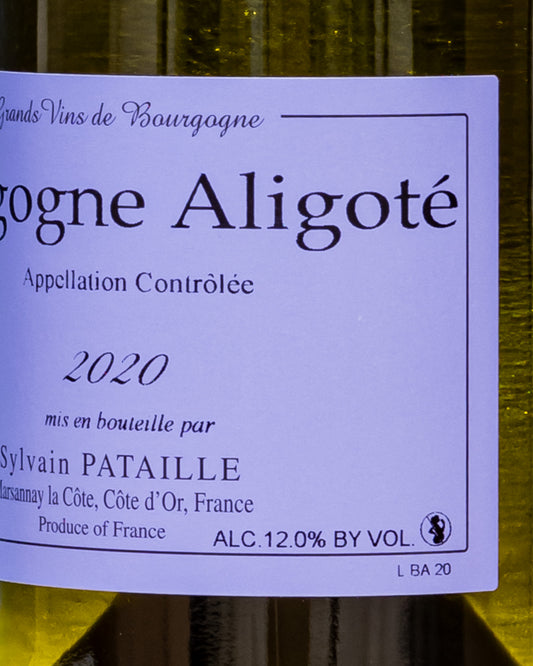 Sylvain Pataille Bourgogne Aligote 2020 Vino Bianco Borgogna Francia Retro Etichetta