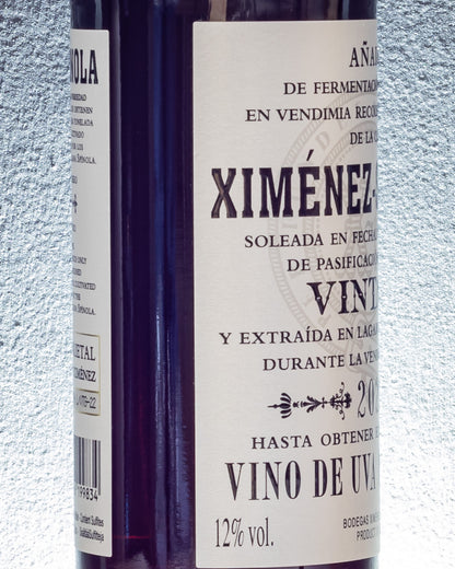 Ximenex Spinola Vintage 2021 Pedro Uva Pasificada Passito Andalusia Vino Dolce Spagna Retro Etichetta 1