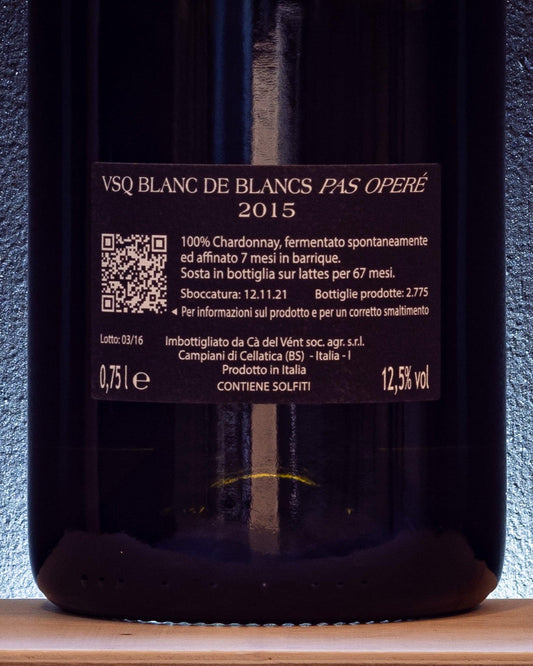 ca del vent sogno franciacorta pas dose blanc de blancs chardonnay italia lombardia retro etichetta