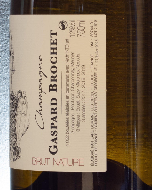 champagne gaspart brochet brut nature pinot noir chardonnay meunier retro etichetta