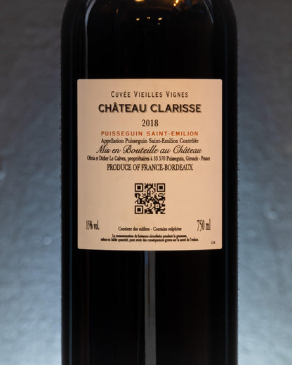 chateau clarisse  puissseguin saint emilion bordeaux merlot cabernet franc carmenere retro etichetta