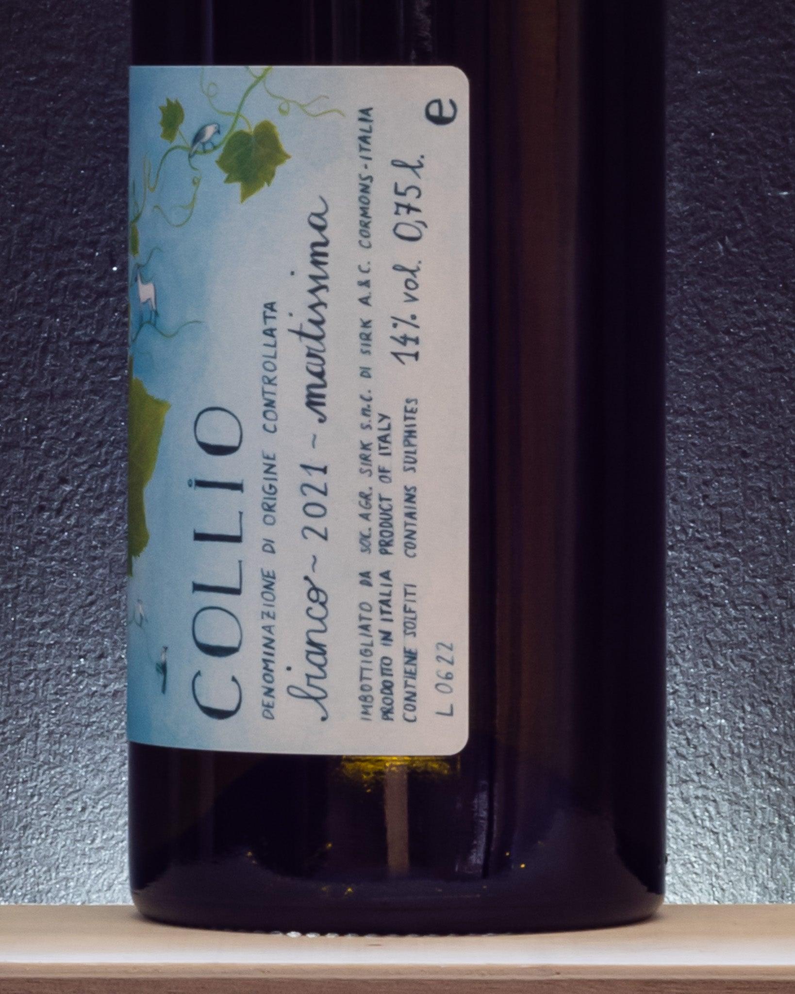 collio martissima sirk friulano malvasia istriana ribolla gialla friuli venezia giulia italia retro etichetta
