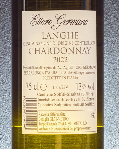 langhe chardonnay ettore germano retro etichetta