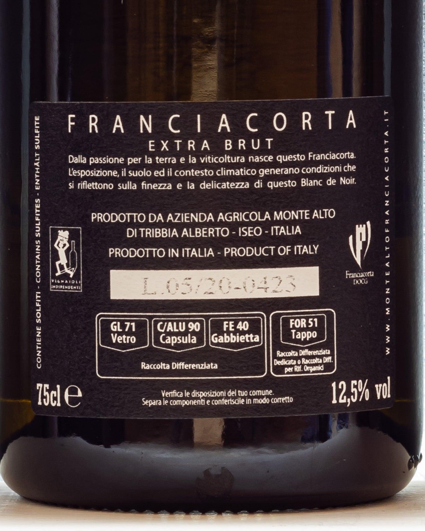 monte alto franciacorta extra brut blanc de noirs